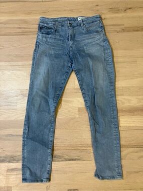 Ag Adriano Goldschmied Women’s Straight Leg Jeans in Light Blue Wash